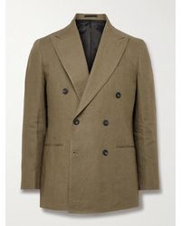 J. Mueser - Waverly Double-breasted Linen Suit Jacket - Lyst
