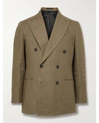 J. Mueser - Waverly Double-breasted Linen Suit Jacket - Lyst