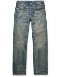 RRL - Straight-leg Distressed Jeans - Lyst