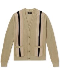 Beams Plus - Striped Cotton Cardigan - Lyst