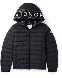 Moncler - Logo-Print Quilted Shell Hooded Down Jacket - Lyst