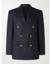 dunhill - Double-Breasted Cashmere Blazer - Lyst