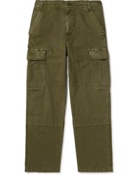 Alex Mill - Straight-leg Garment-dyed Panelled Cotton-canvas Cargo Trousers - Lyst