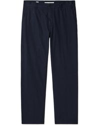 Norse Projects - Andersen Straight-leg Cotton And Linen-blend Trousers - Lyst