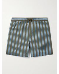 MR P. - Straight-Leg Mid-Length Striped Swim Shorts - Lyst