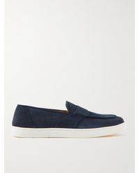 George Cleverley - Joey Full-grain Suede Penny Loafers - Lyst
