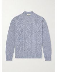 Piacenza 1733 - Cable-knit Alpaca And Wool-blend Sweater - Lyst