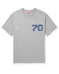 KENZO - Logo-appliquéd Cotton-jersey T-shirt - Lyst