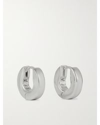Hatton Labs - Edge Silver Hoop Earrings - Lyst
