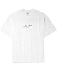 Vetements - Logo-appliquéd Cotton-jersey T-shirt - Lyst