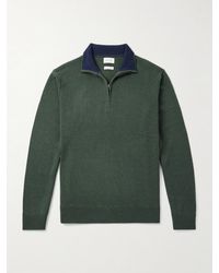 Hartford - Wool And Cashmere-blend Half-zip Sweater - Lyst