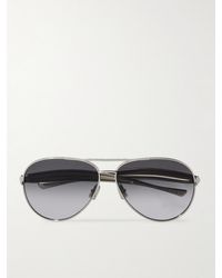 Bottega Veneta - Sardine Aviator-Style-Tone Sunglasses - Lyst