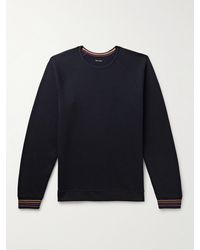 Paul Smith - Striped Appliquéd Cotton-jersey Sweatshirt - Lyst