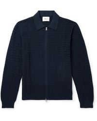 NN07 - Gustav Open-Knit Organic Cotton Zip-Up Cardigan - Lyst