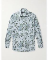 Tom Ford - Schmal geschnittenes Hemd aus Seiden-Crêpe mit Blumenprint - Lyst