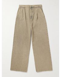 Loewe - Straight-Leg Pleated Jeans - Lyst