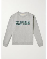 Museum of Peace & Quiet - Campus Logo-print Cotton-jersey Sweatshirt - Lyst
