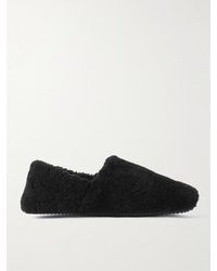 MR P. - Leather-Trimmed Shearling Slippers - Lyst