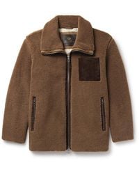 Loro Piana - Tavan Suede-trimmed Cashmere And Silk-blend Fleece Jacket - Lyst