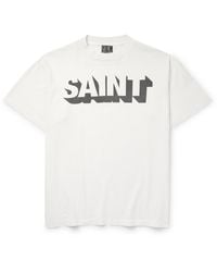 SAINT Mxxxxxx - Alpha Logo-Print Cotton-Jersey T-Shirt - Lyst