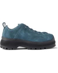 Jil Sander - Exaggerated-Sole Suede Sneakers - Lyst