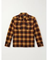 RRL - Jesse Checked Wool-Blend Flannel Shirt - Lyst