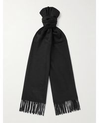 Tom Ford - Day Fringed Logo-embroidered Cashmere Scarf - Lyst