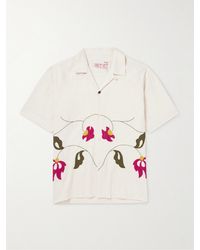 Kardo - Craft Ayo Convertible-collar Embroidered Cotton Shirt - Lyst
