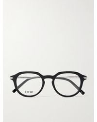 Dior - Diorblacksuitor10I Round-Frame Acetate And-Tone Metal Optical Glasses - Lyst