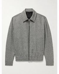 MR P. - Double-weave Micro-checked Virgin Wool And Mohair-blend Blouson Jacket - Lyst