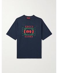 Gucci - Logo-Print Cotton-Jersey T-Shirt - Lyst