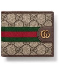 Gucci - Ophidia Leather-Trimmed Canvas Bi-Fold Wallet - Lyst