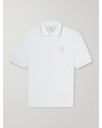 Brunello Cucinelli - Logo-Appliquéd Jersey Polo Shirt - Lyst