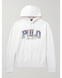 Polo Ralph Lauren - Logo-appliquéd Embroidered Cotton-blend Jersey Hoodie - Lyst