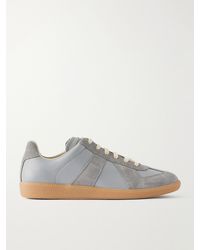Maison Margiela - Replica Suede-Trimmed Leather Sneakers - Lyst