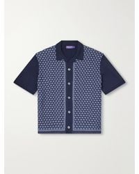 Ralph Lauren - Camp-Collar Printed Silk And Cotton-Blend Twill Shirt - Lyst