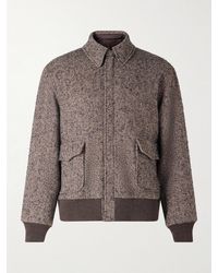 Kaptain Sunshine - Flight Herringbone Wool, Alpaca And Linen-Blend Tweed Jacket - Lyst