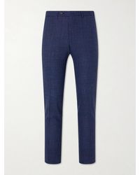 Canali - Travel Straight-Leg Wool, Silk And Linen-Blend Suit Trousers - Lyst