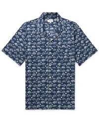 Hartford - Palm Mc Pat Convertible-collar Printed Cotton-voile Shirt - Lyst