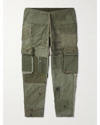 Greg Lauren - Mixed Army Lounge Tapered Patchwork Cotton Cargo Trousers - Lyst