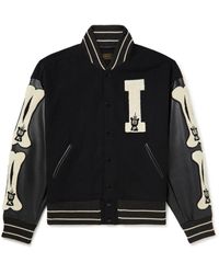 Kapital - Faux Leather And Wool-blend Varsity Jacket - Lyst
