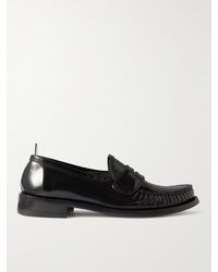 Thom Browne - Varsity Patent-leather Penny Loafers - Lyst