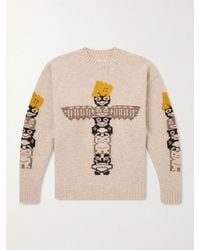 Kapital - Peckish Totem Pole Intarsia Wool-Blend Sweater - Lyst