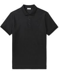 Burberry - Ekd Logo-Embroidered Cotton-Piqué Polo Shirt - Lyst
