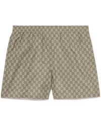 Gucci - Straight-Leg Mid-Length Logo-Print Shell Swim Shorts - Lyst