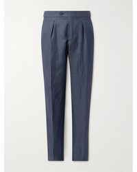 Incotex - Venezia 1951 schmal zulaufende Hose aus einer Mischung aus Leinen - Lyst