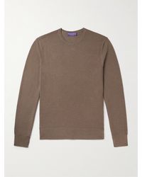 Ralph Lauren Purple Label - Silk And Cotton-blend Sweater - Lyst