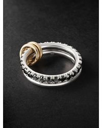 Spinelli Kilcollin - Set di due anelli in oro 18 carati e argento sterling con diamanti Enzo - Lyst