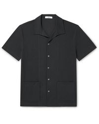 MR P. - Jersey-panelled Organic Cotton-piqué Shirt - Lyst