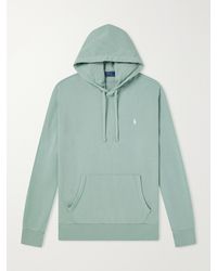 Polo Ralph Lauren - Logo-Embroidered Cotton-Jersey Hoodie - Lyst